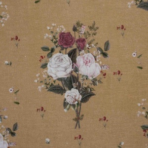 100% Linen Roses at Queen Mary’s Garden Fabric Swatch
