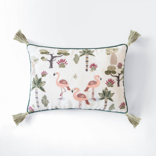 Flamboyant Flamingos Cushion Cover