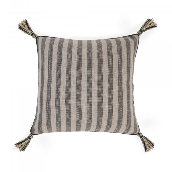 Oraang Handwoven Stripe Cushion Cover - Coal