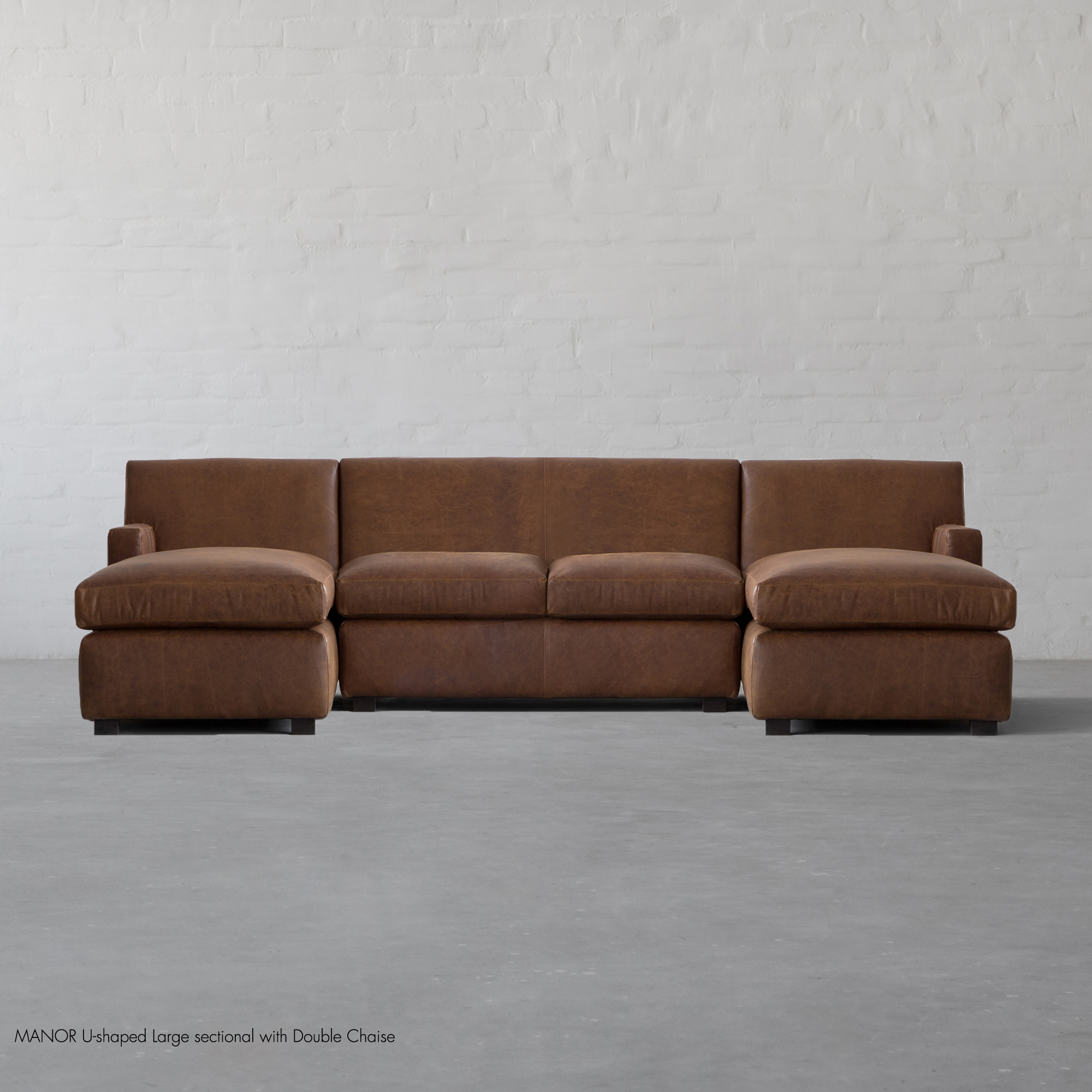 Large U Shape Sectional with Double Chaise- Manor