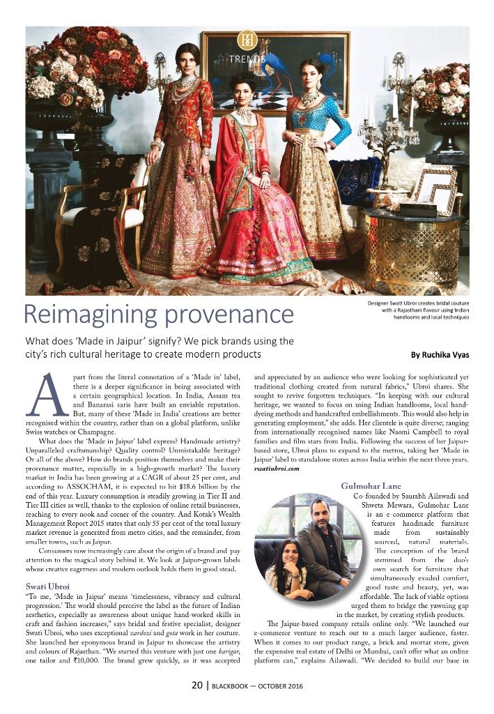 Made in Jaipur | Product Feature in Blackbook