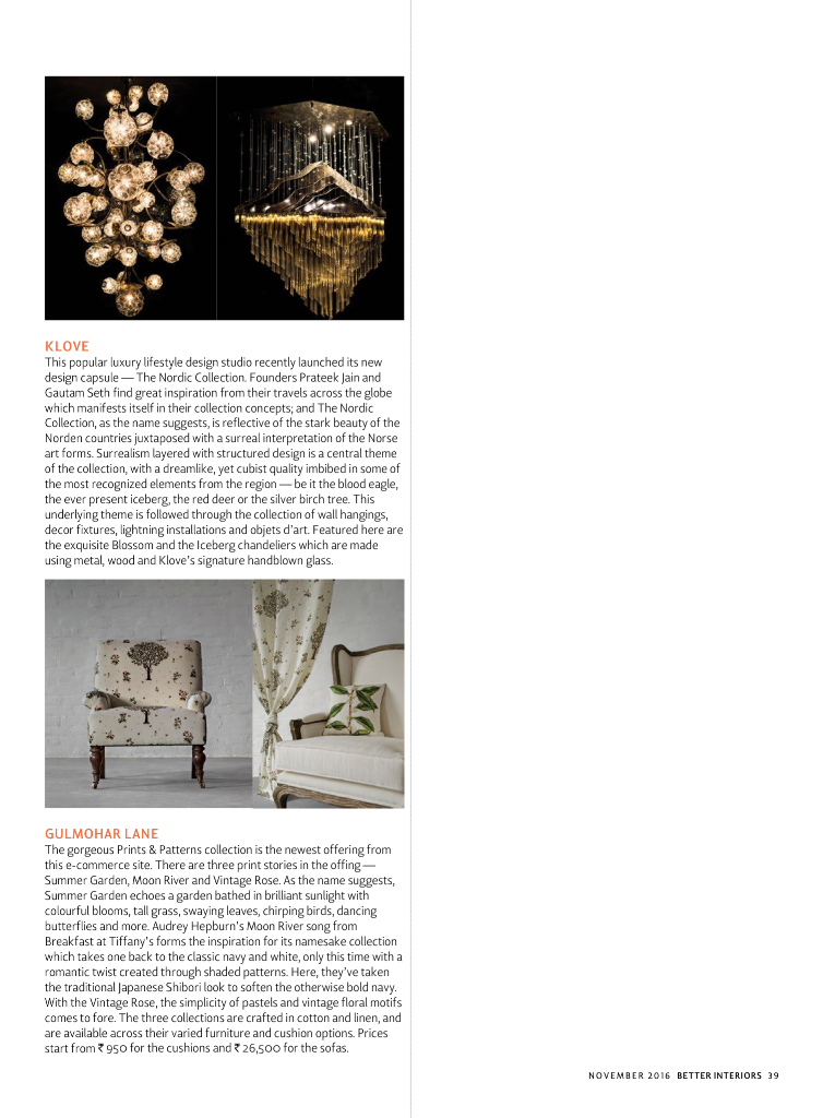 Better Interiors Magazine | New Prints Collection