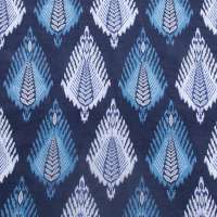 THE VAST IKAT FIELDS MIDNIGHT BLOOM COTTON LINEN BLEND