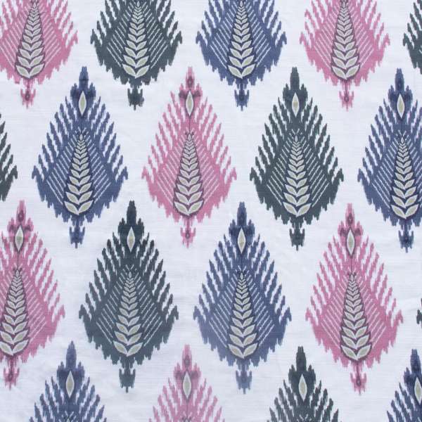 THE VAST IKAT FIELDS MIDDAY BLOOM COTTON LINEN BLEND