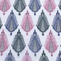 THE VAST IKAT FIELDS MIDDAY BLOOM COTTON LINEN BLEND