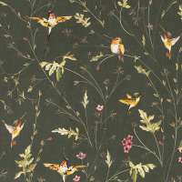 Anna’s Humming Bird in Deep Forest Cotton Linen Blend