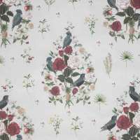 100% Linen Starlings at Queen Mary’s Wallpaper Swatch 7&quot; x 10&quot;