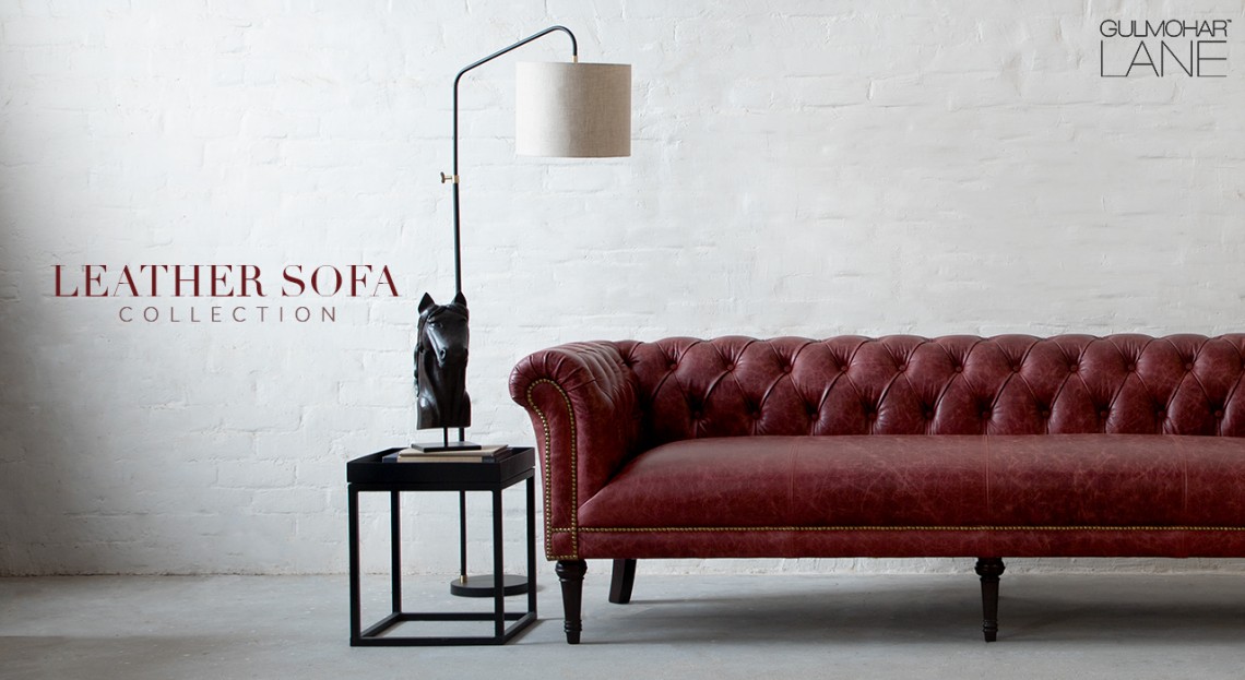 Leather Chesterfield Sofa Online In India Gulmohar Lane Leather Chesterfield Sofa Online In
