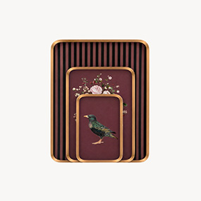 Starling Bird Decorative Tray Set