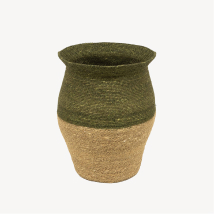 Olive Block Vase - Sand &amp; Olive