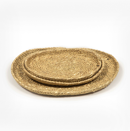 Seagrass Decorative Tray Set - Sand