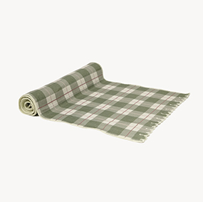 Bougainvillea Checks Table Runner