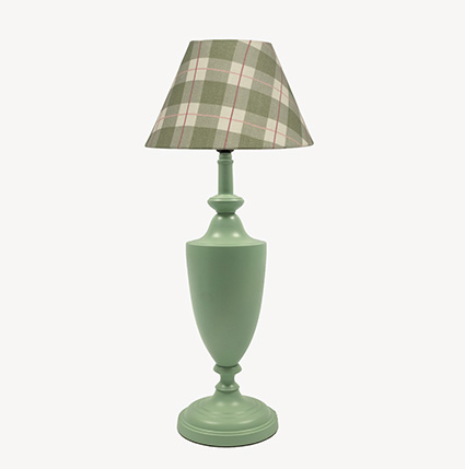 Cottage Bell Lampshade-Bougainvilleas Garden checks
