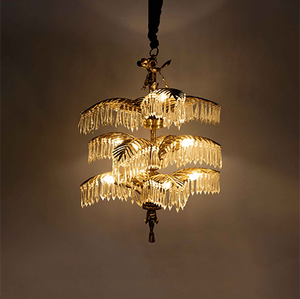 Versailles Palm Chandelier (3-tier)