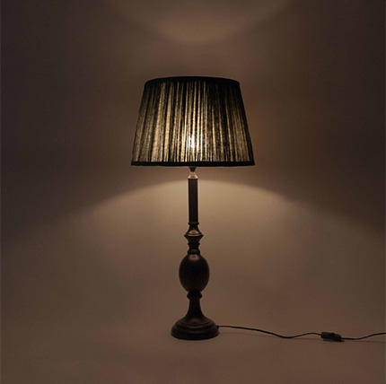 Manor Belle Pleated Lampshade-Steele