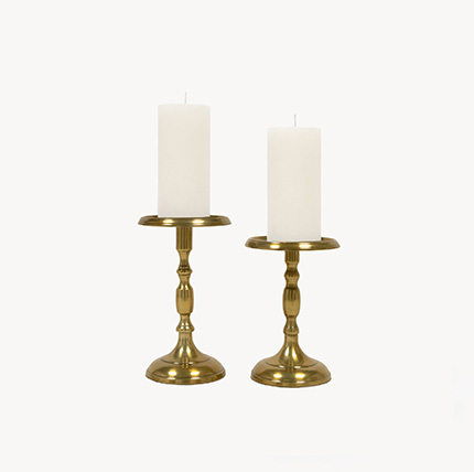 Venice Candle Stand-Antique Brass