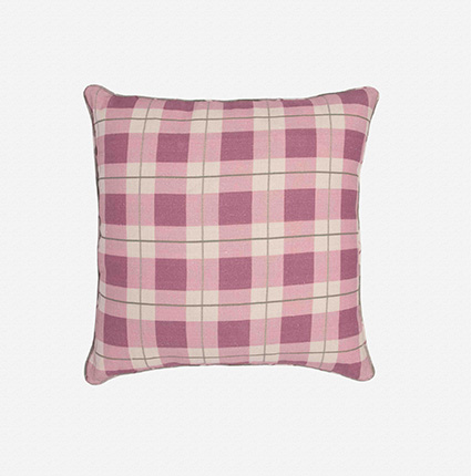 Bougainvillea Checks Cushion Cover - Flowers