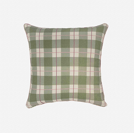 Bougainvillea Checks Cushion Cover - Leaves