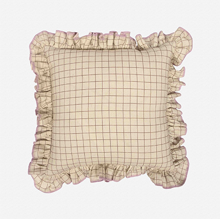 Lilac Frill Cushion Cover