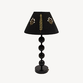 Midnight Orchard Hand-Embroidered Lampshade