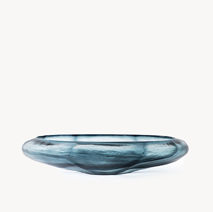 Shibori Glass Bowl-Teal