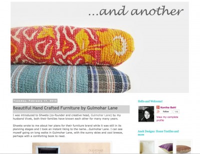 Anek Design&#039;s And Another Blog