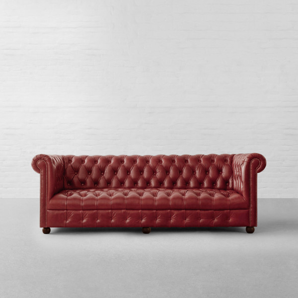 Berry Red Genuine Leather