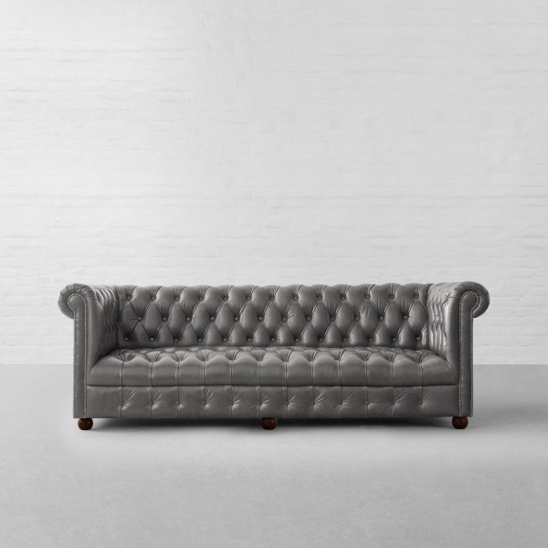 Grey Genuine Leather