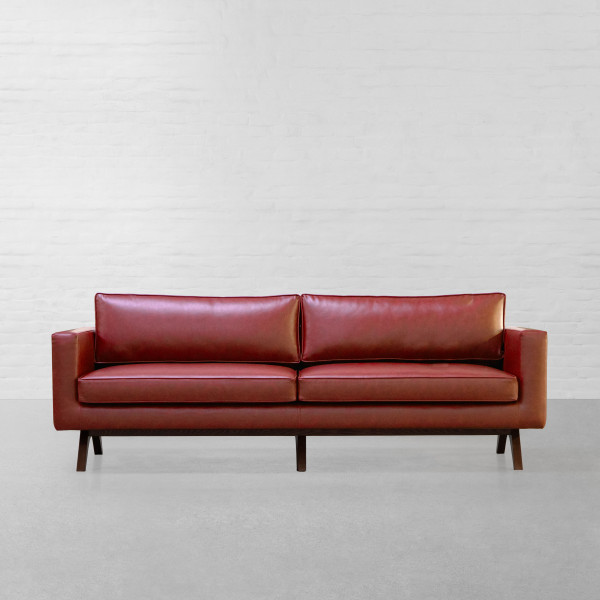 Berry Red Genuine Leather