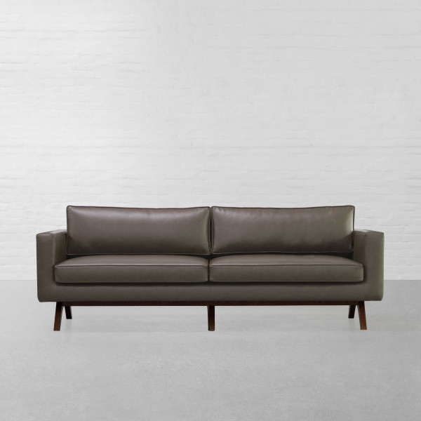 Grey Genuine Leather