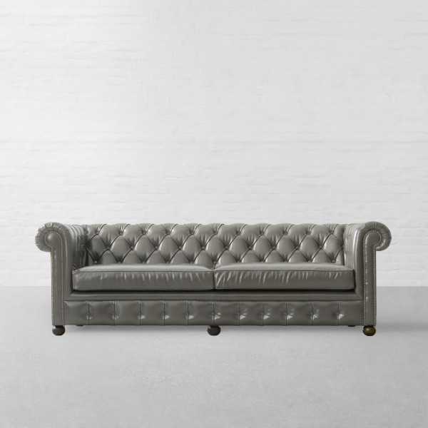 Grey Genuine Leather