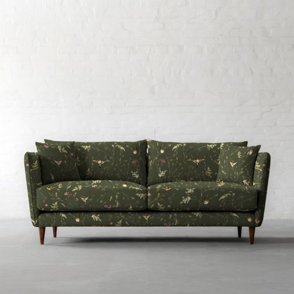 Anna’s Humming Bird in Deep Forest Cotton Linen Blend