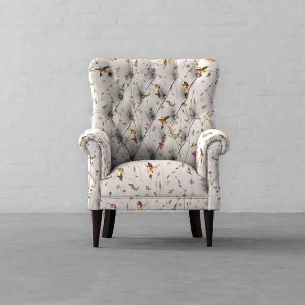 Anna’s Humming Bird in Clouds Cotton Linen Blend