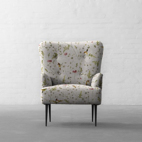 Anna’s Humming Bird in Clouds Cotton Linen Blend