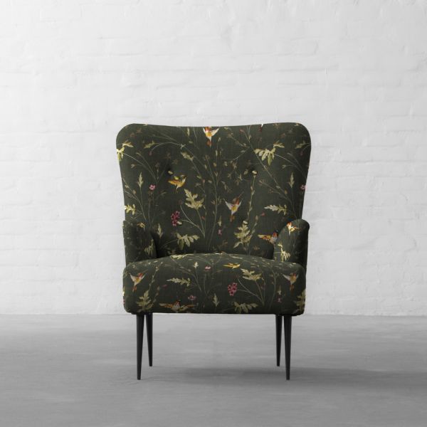 Anna’s Humming Bird in Deep Forest Cotton Linen Blend