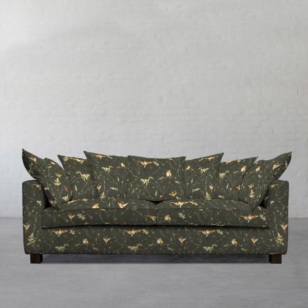 Anna’s Humming Bird in Deep Forest Cotton Linen Blend