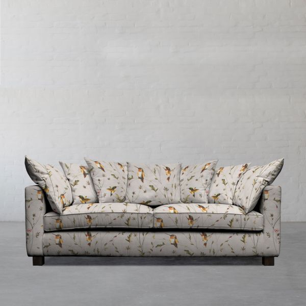 Anna’s Humming Bird in Clouds Cotton Linen Blend