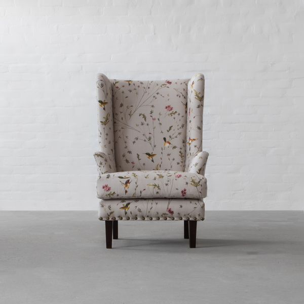 Anna’s Humming Bird in Clouds Cotton Linen Blend