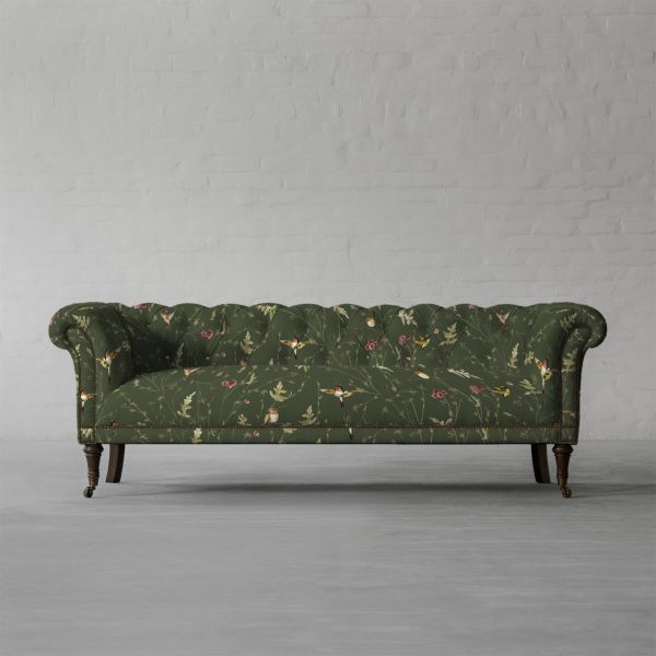 Anna’s Humming Bird in Deep Forest Cotton Linen Blend