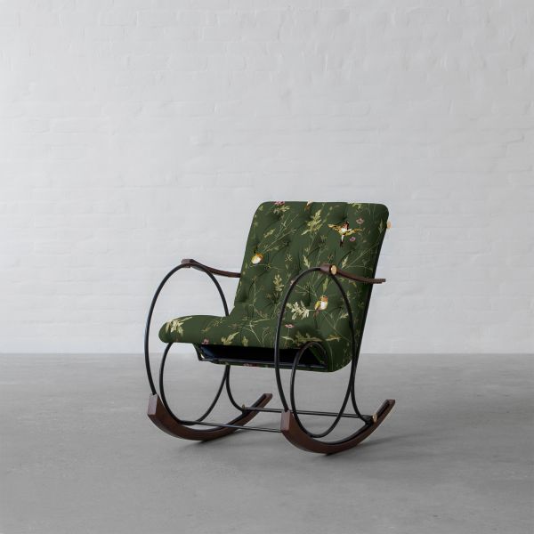 Anna’s Humming Bird in Deep Forest Cotton Linen Blend
