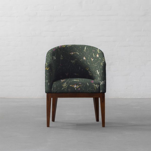 Anna’s Humming Bird in Deep Forest Cotton Linen Blend