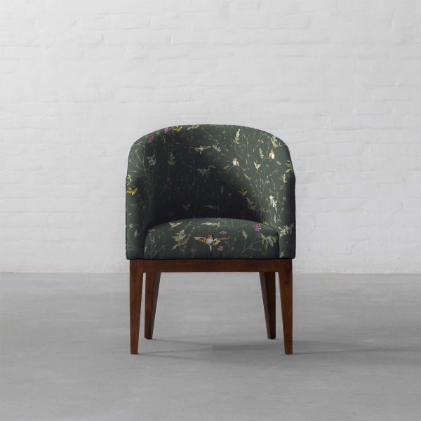 Anna’s Humming Bird in Deep Forest Cotton Linen Blend