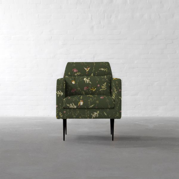Anna’s Humming Bird in Deep Forest Cotton Linen Blend
