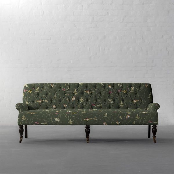 Anna’s Humming Bird in Deep Forest Cotton Linen Blend