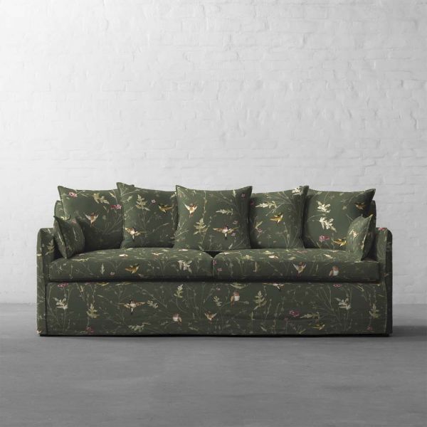 Anna’s Humming Bird in Deep Forest Cotton Linen Blend