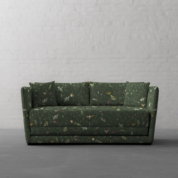 Anna’s Humming Bird in Deep Forest Cotton Linen Blend
