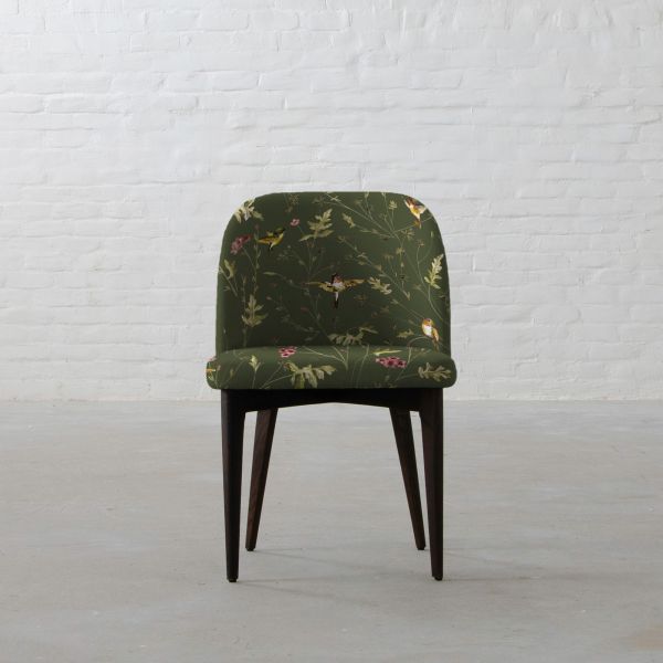 Anna’s Humming Bird in Deep Forest Cotton Linen Blend