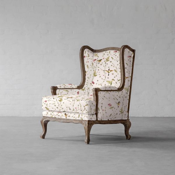 Anna’s Humming Bird in Clouds Cotton Linen Blend