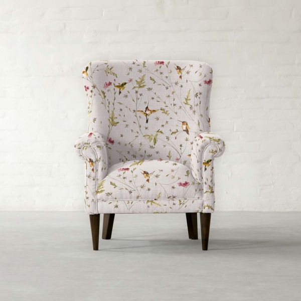 Anna’s Humming Bird in Clouds Cotton Linen Blend