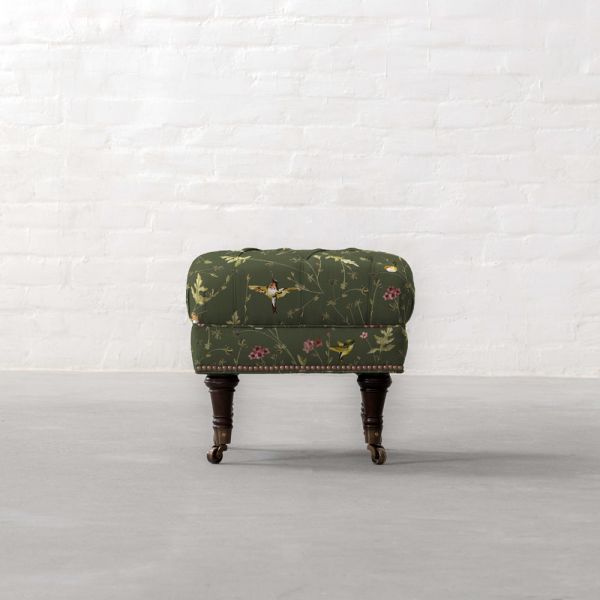 Anna’s Humming Bird in Deep Forest Cotton Linen Blend